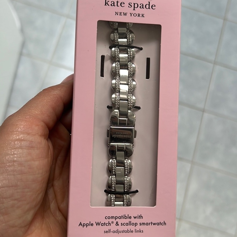 Apple watch band. Silver with rhinestones. Brand new, never used.